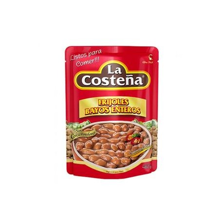 La Costeña Media Caja Frijol Bayo Entero Bolsa 460G/6P-DespensayMas-La Costeña