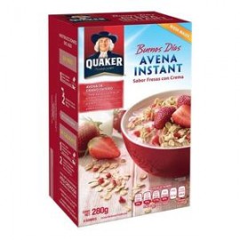 Pepsico Caja avena Quaker Instant fresas con crema 280G/12P-DespensayMas-Pepsico