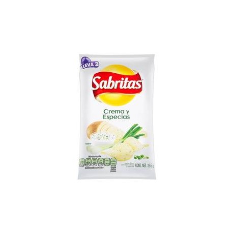 Pepsico Papas Sabritas Crema y Especias 255G - ZK-DespensayMas-Pepsico