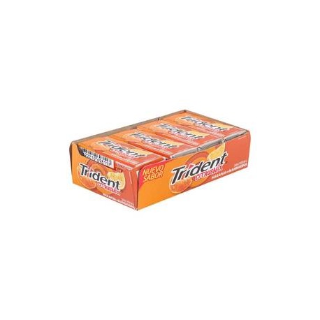 Mondelez Goma de Mascar sin Azúcar Trident CitrusMix Naranja-Mandarina 12P - ZK-DespensayMas-Mondelez