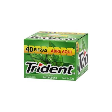 Mondelez Goma de Mascar Trident White Yerbabuena 4C/40P - ZK-DespensayMas-Mondelez