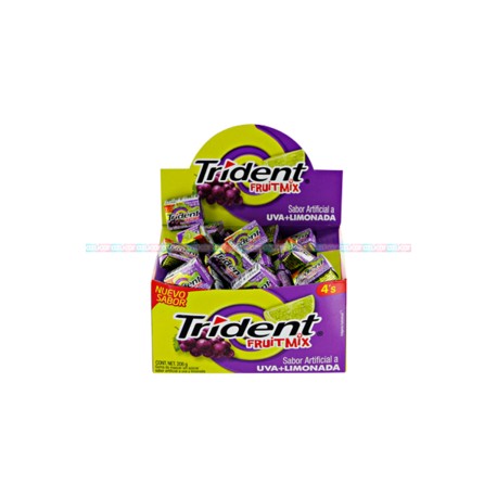 Mondelez Caja Chicles Adams Trident 4S Fruit Mix 40C/40P-DespensayMas-Mondelez