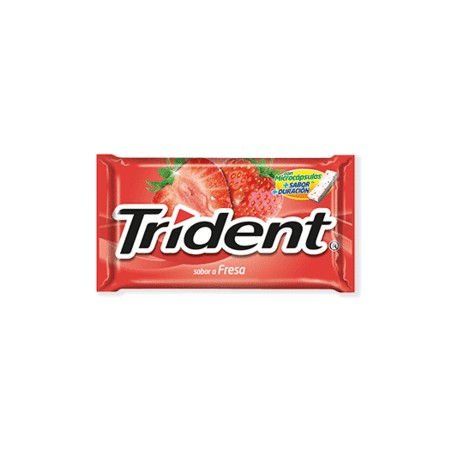 Mondelez Caja Chicles Trident Slab 6S fresa 30C/18P/10G-DespensayMas-Mondelez