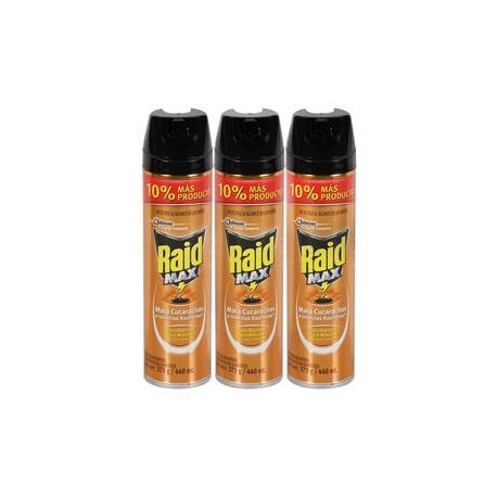 SC Johnson Pack de insecticida en aerosol Raid max 3P/440M - ZK-DespensayMas-SC Johnson