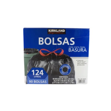 Kirkland Kirkland Signature bolsas para basura con cinta 90P/124L - KOZ-DespensayMas-Kirkland