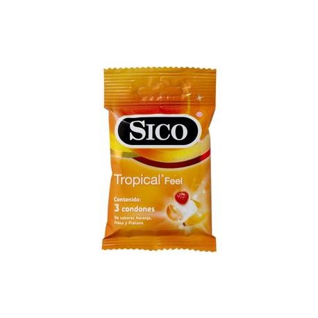 Sico Condones Sico Tropical Feel 3P-DespensayMas-Sico