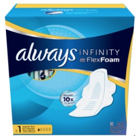 Procter & Gamble Always Infinity Flex Foam, toallas femeninas 50P - KOZ-DespensayMas-Procter & Gamble