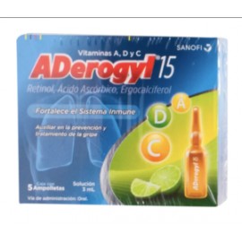 Sanofi Aventis Aderogyl 15 con Vitaminas A C y D 30M - KOZ-DespensayMas-Sanofi Aventis