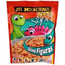 La Moderna Caja Sopa Moderna Sobre Dinosaurios 100G/12P-DespensayMas-La Moderna