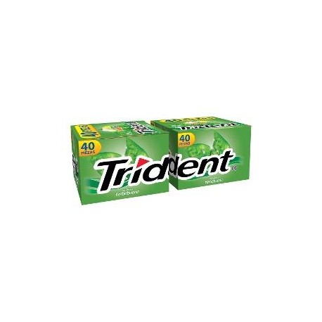 Mondelez Caja Chicle Trident Yerbabuena 4 S 40C/40P-DespensayMas-Mondelez