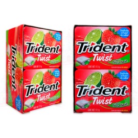 Mondelez Media Caja Chicle Trident Twist Fresa Limon 9B/10P-DespensayMas-Mondelez