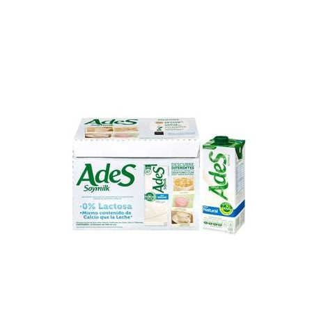 Unilever Bebida de Soya Ades Soymilk con 12 piezas de 946 ml - Unilever ZK-DespensayMas-Unilever