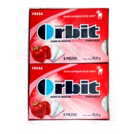 Mondelez Caja Chicle Orbit 8S Fresa 24C/12P-DespensayMas-Mondelez